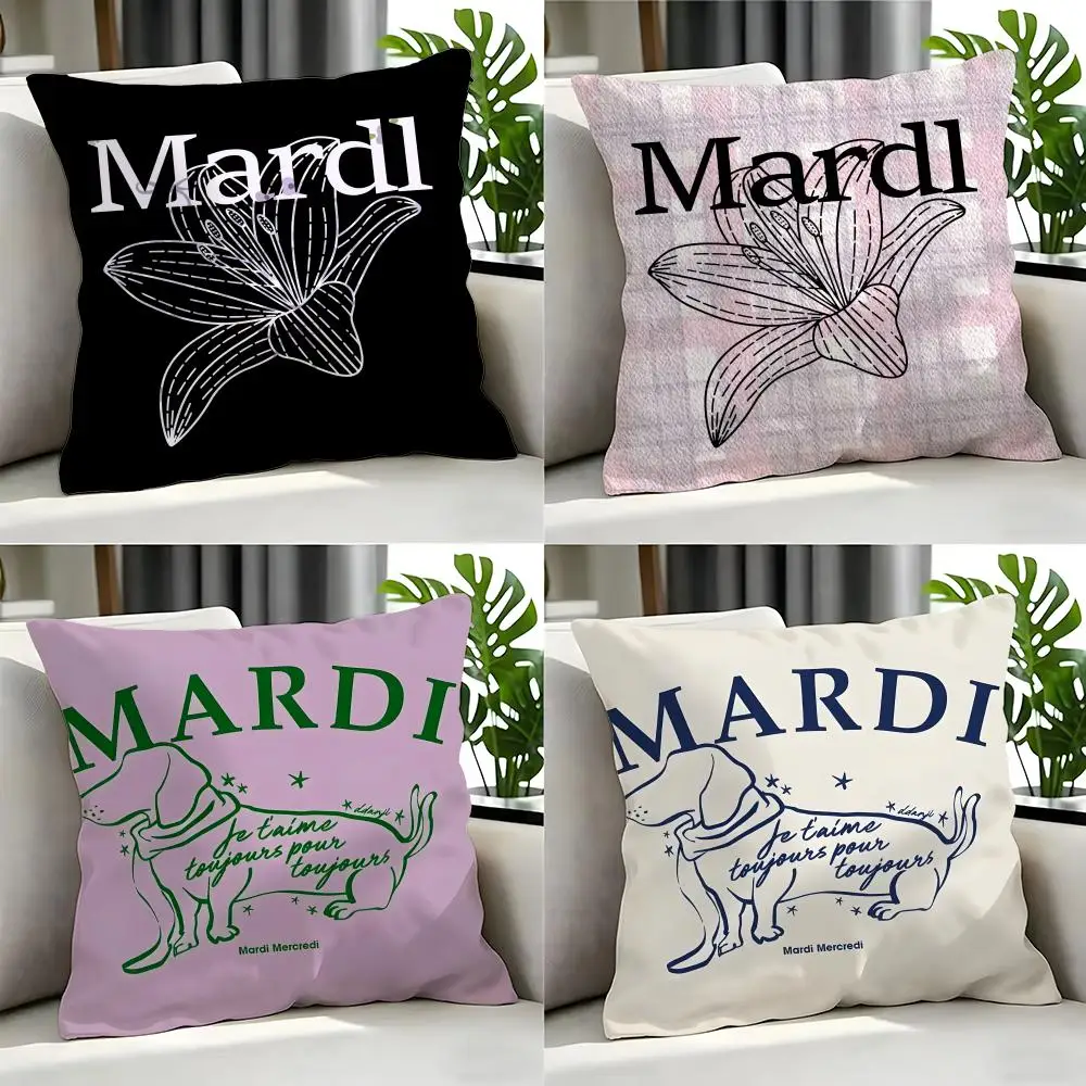 Marke Mardi Mercredi Kissenbezug-Set, 4-teilig, 50 x 50, 45 x 45, 40 x 40, Kissenbezug, dekorativ, für Sofa, Heimdekoration Image
