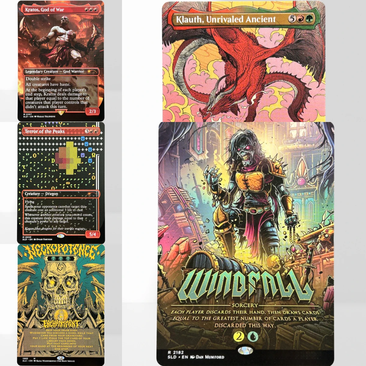 SOS SOC LTC SLD SLC HOLO48-47 TCG magischer Proxy Terror of the Peaks Windfall Necropotence Birds of Paradise German Black Core Image