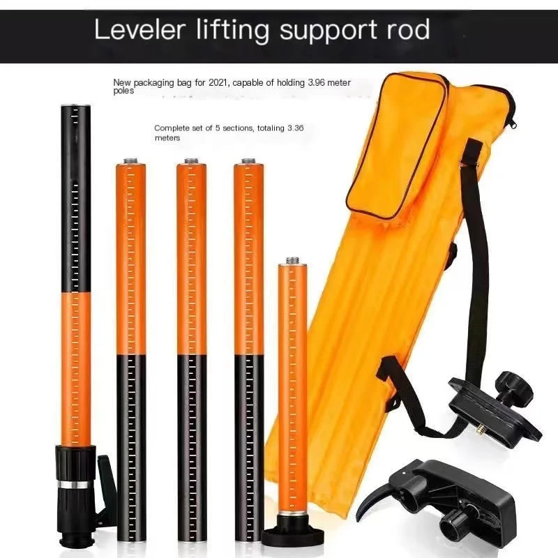 3,36 M 4,8 M 5,4 M Laser Level Verlängern Halterung Schnelle Hebe Teleskop Decke Pole 1/4 "5/8" Unterstützung Stehen Für 3D Laser Nivellierung Image