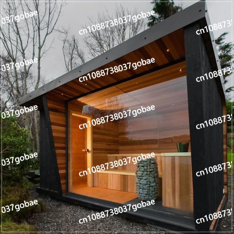 Neues traditionelles intelligentes Sauna-Dampfduschraum für 4 Personen im Freien im Naturstil für 4 Personen