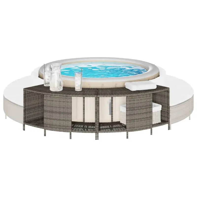 Aufbewahrungsregale für Spa – Struktur aus geflochtener Harzoptik mit verstärktem Stahlrahmen, modularer Aufbau und großes Stauraumfassungsvermögen Image