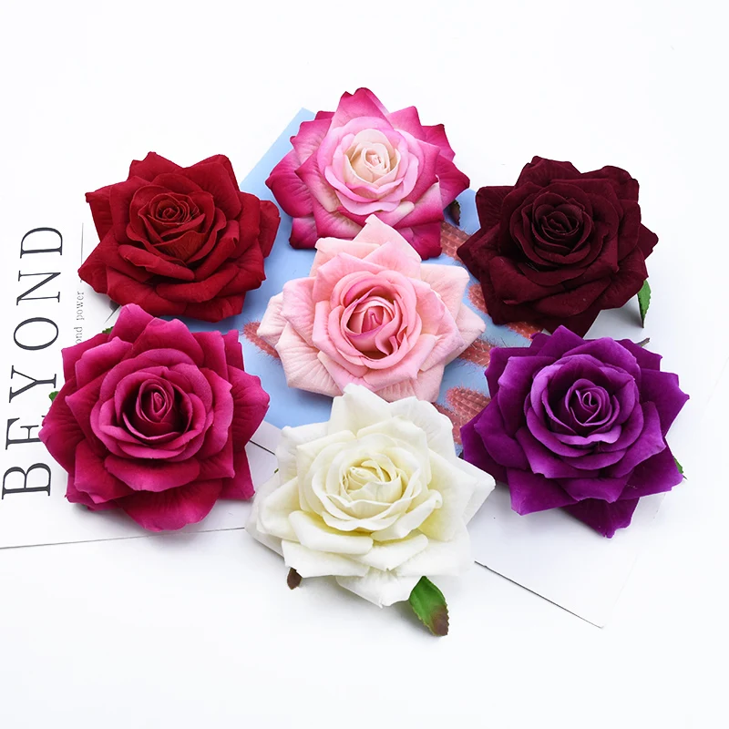 50/100 Stück künstliche Blumen für Heimdekoration, Hochzeit, Brautaccessoires, Ausverkauf, DIY-Geschenkbox, Scrapbooking, Brautbrosche Image