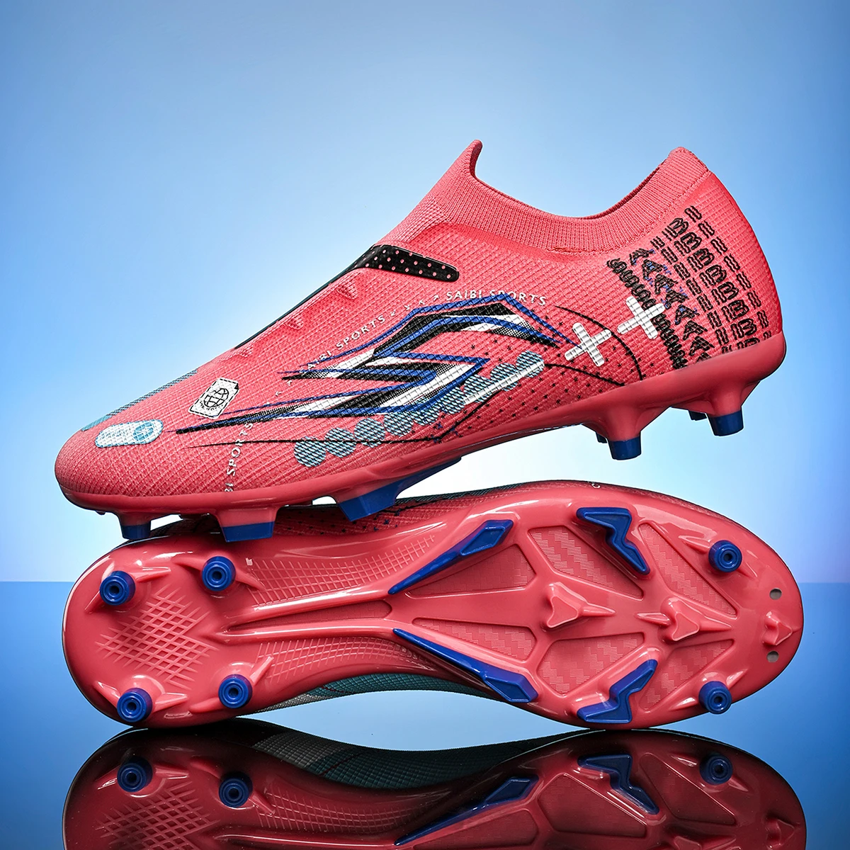 AG/FG Fußballschuhe für Kinder und Jugendliche, Trainingsschuhe mit PU-Obermaterial, TPU-Sohle, Rutschfest und Verschleißbeständig für Festen Boden