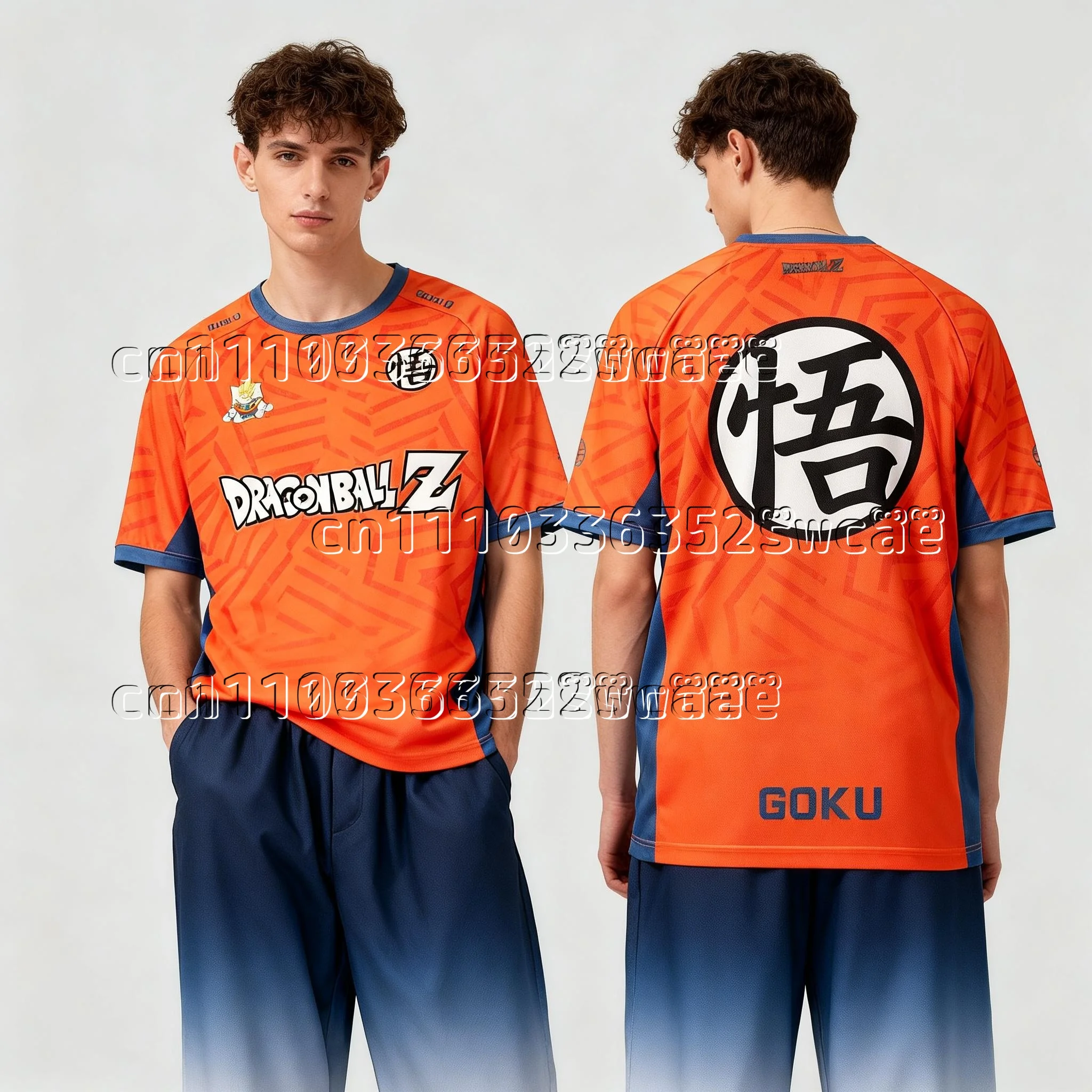 2026 Sommer Dragon Ball 3D T-Shirt Übergroß Goku Kanji Druck Orange Blau Atmungsaktiv Gym Streetwear Unisex für Männer Frauen Kinder Image