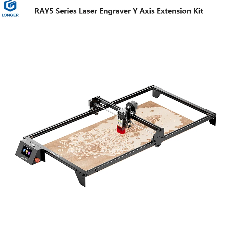 Ältere Version Längeres Ray5 Laser-Graviergerät Y-Achsen-Erweiterungskit, Ray5 5W/10W/20W Erweitert von 400*400mm² auf 400*850mm², Höhere Arbeitseffizienz. Image
