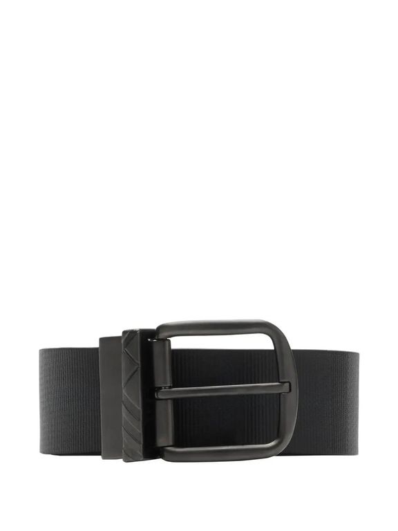 Check-Detail Belt - Black - Burberry Belts