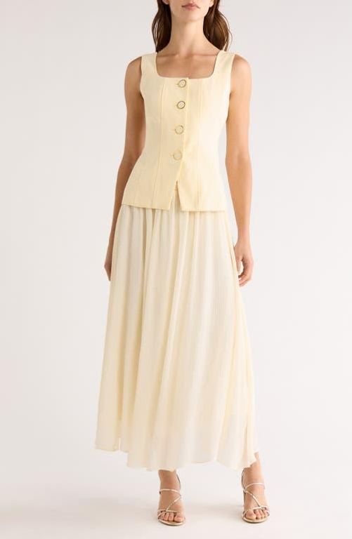 Sleeveless Two-Piece Dress - Natural - Moon River Dresses