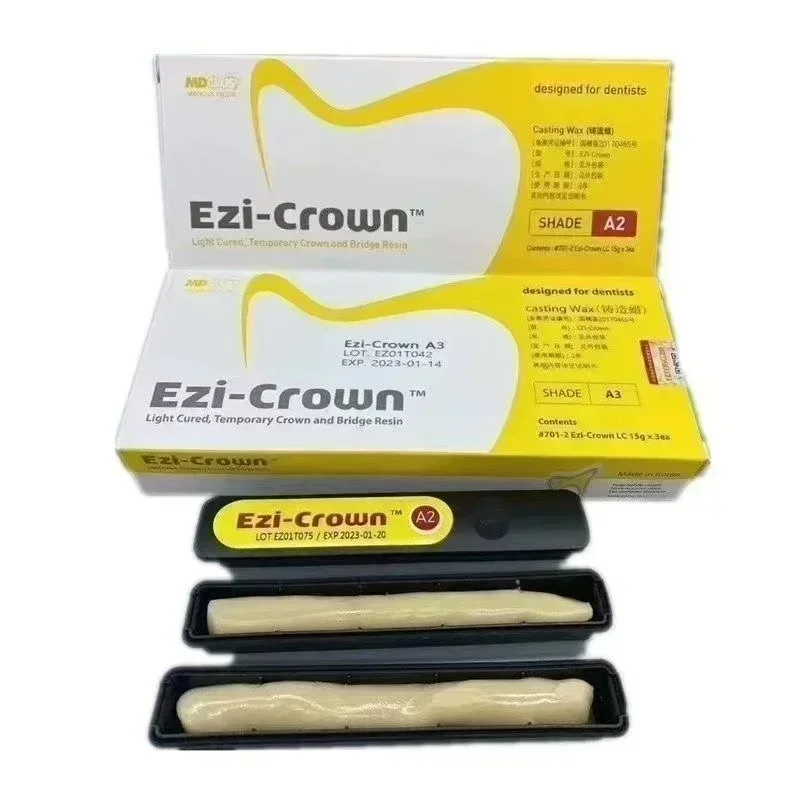 Médicals dentaires couronne et pont temporaires matériau en résine couronne Ezi placage temporaire durci à la lumière matériau dentaire