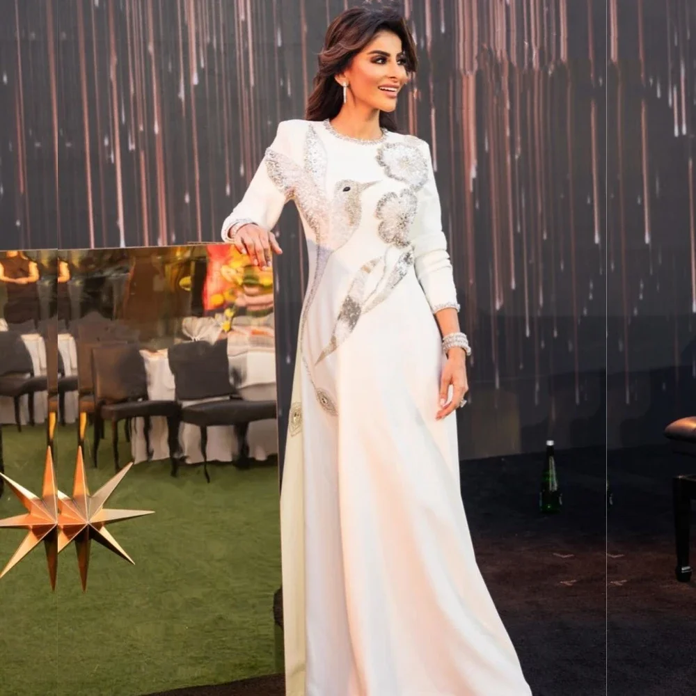 Customized Jersey Sequined Birthday Trumpet Jewel Bespoke Occasion Gown Midi Dresses