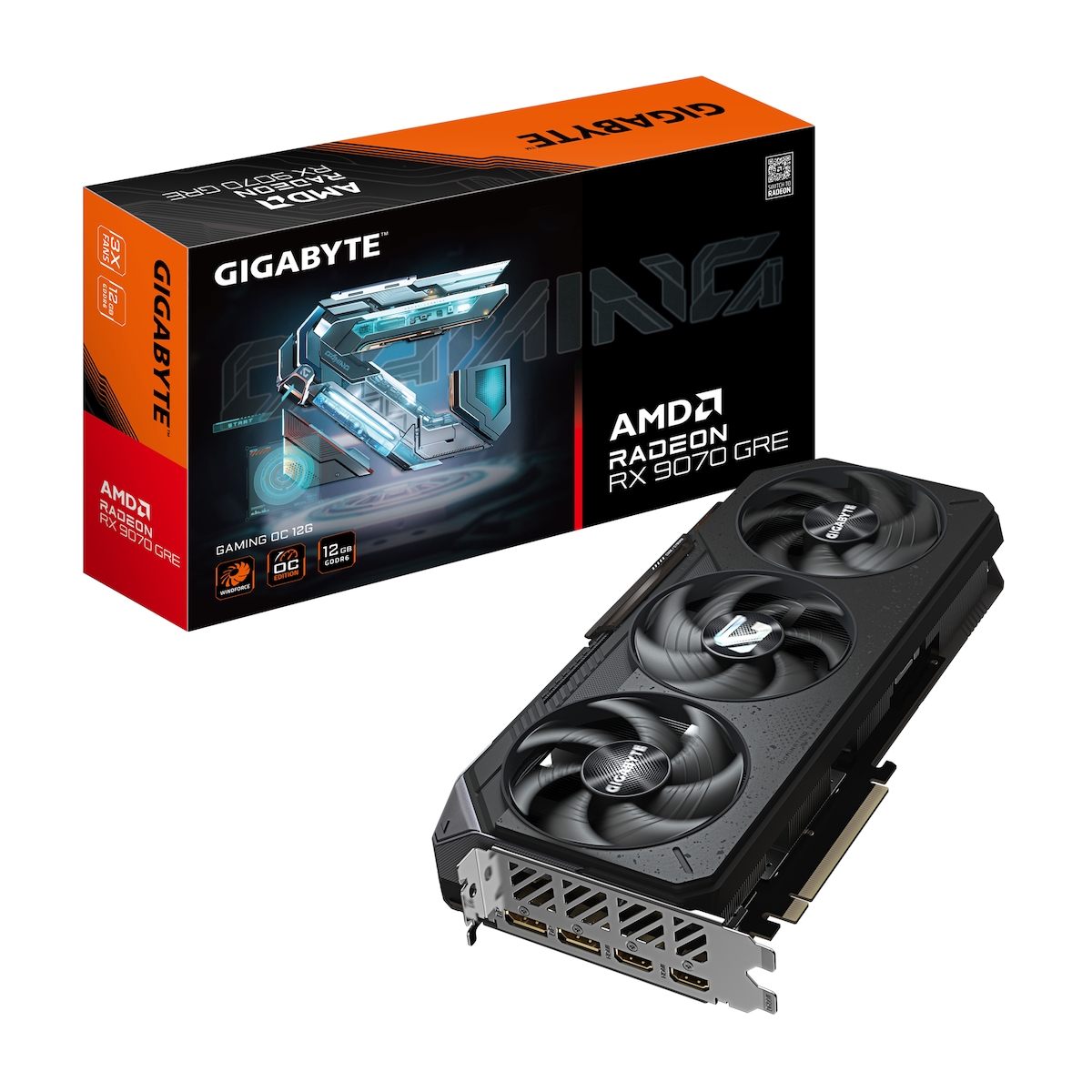 Gigabyte Radeon RX9070 GRE Gaming 12GB GDDR6 2xHDMI 2xDP Image