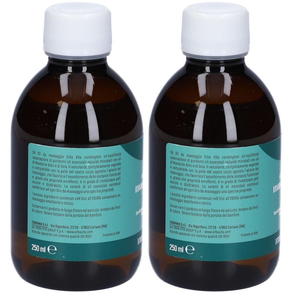 Edera Olio Massaggio 250 Ml 2x200 ml