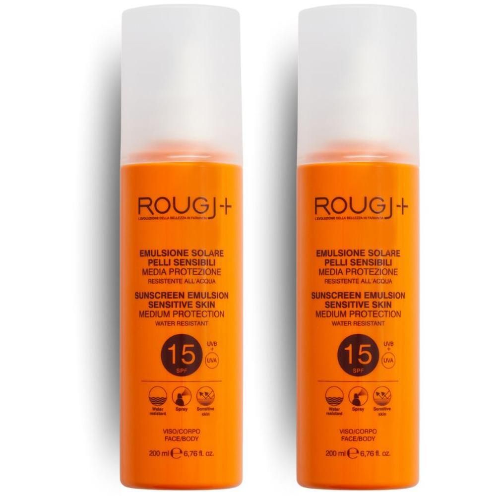 Rougj Protezione Solare SPF15 per pelli sensibili 2x200 ml