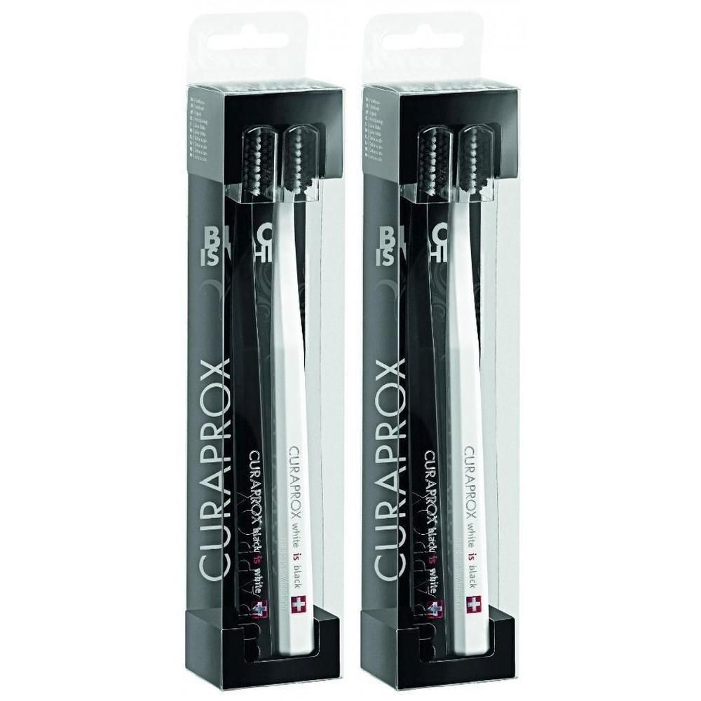 CURAPROX Spazzolino Black is White (Black+White) 2x1 St