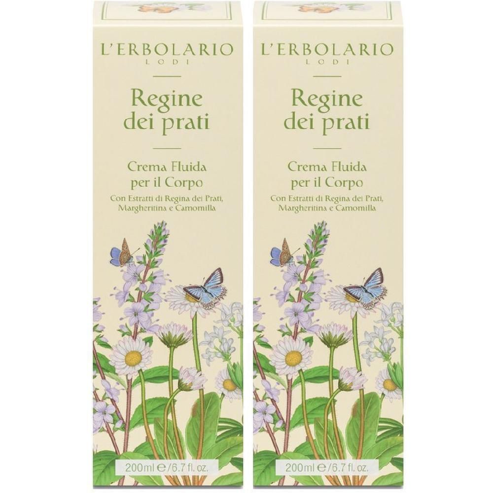L`Erbolario Crema Fluida per il Corpo Regine dei Prati 2x200 ml