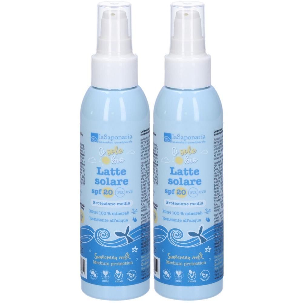 Latte Solare Spf 20 Protezione Media 2x125 ml