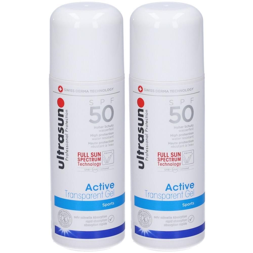 Ultrasun Active Transparent Gel SPF 50 Sports 2x150 ml