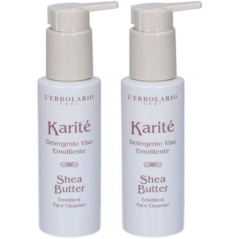 L`Erbolario Detergente Viso Emolliente Karité 2x100 ml