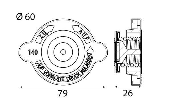 MAHLE Verschlussdeckel, Kühlmittelbehälter crtc14000s für Mercedes MAYBACH Image