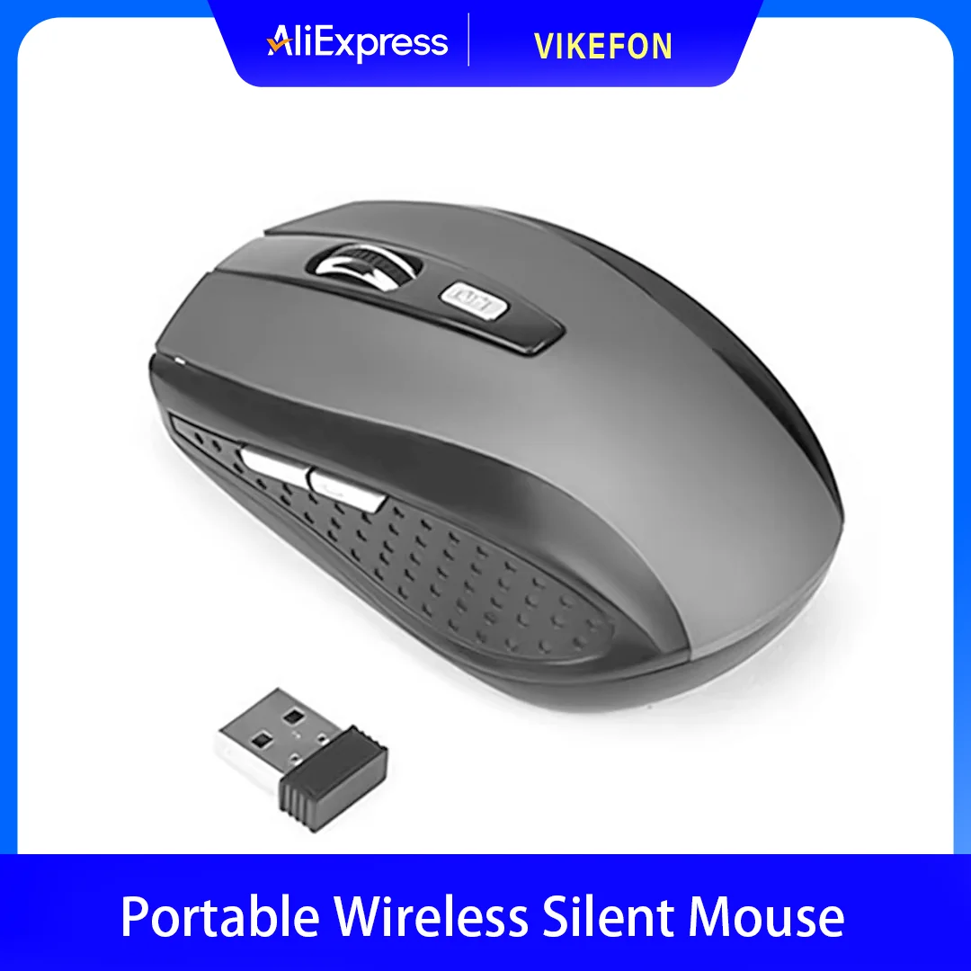 2,4G Kabellose Maus 2,4GHz Gaming-Maus 6D Optische Kabellose Maus Schlanke Mini Geräuschlose Maus DPI1600 für Macbook PC Laptop Image