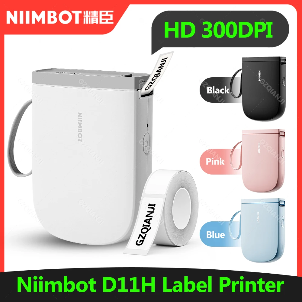 D11H 300DPI NIIMBOT Label Drucker Mini Tragbare Bluetooth Wireless Label Maker Namensschild Küche Aufkleber Druck Maker D11 D110 Image