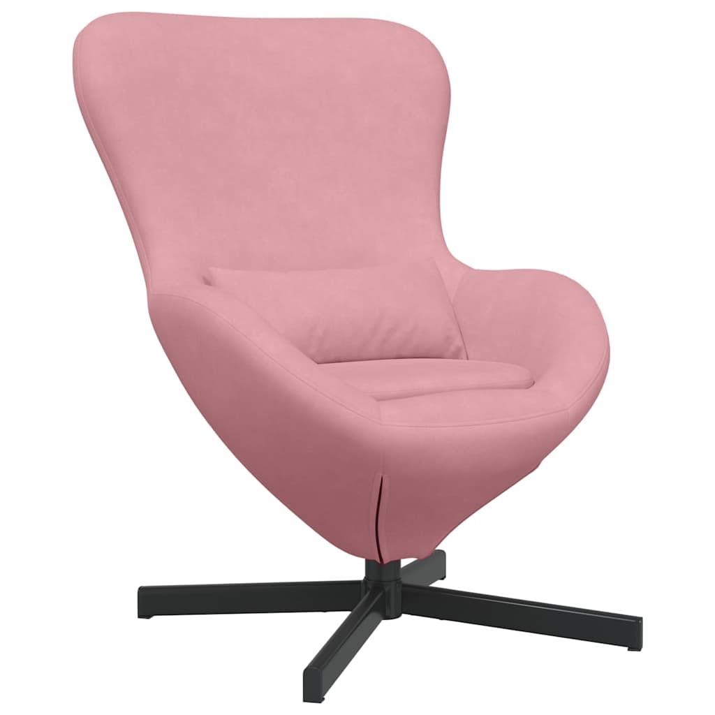 vidaXL Eiersessel Rosa 63 x 73 x 90 cm Samt Image