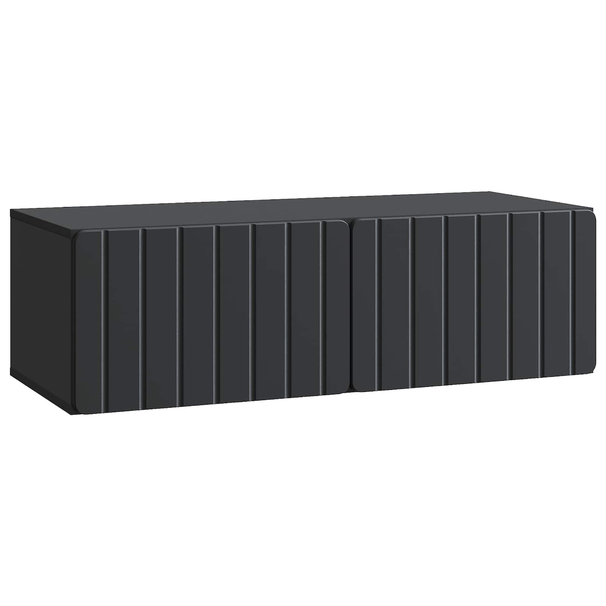 vidaXL Wandmontierter TV-Schrank Schwarz 98 x 41 x 30 cm Holzwerkstoff Image