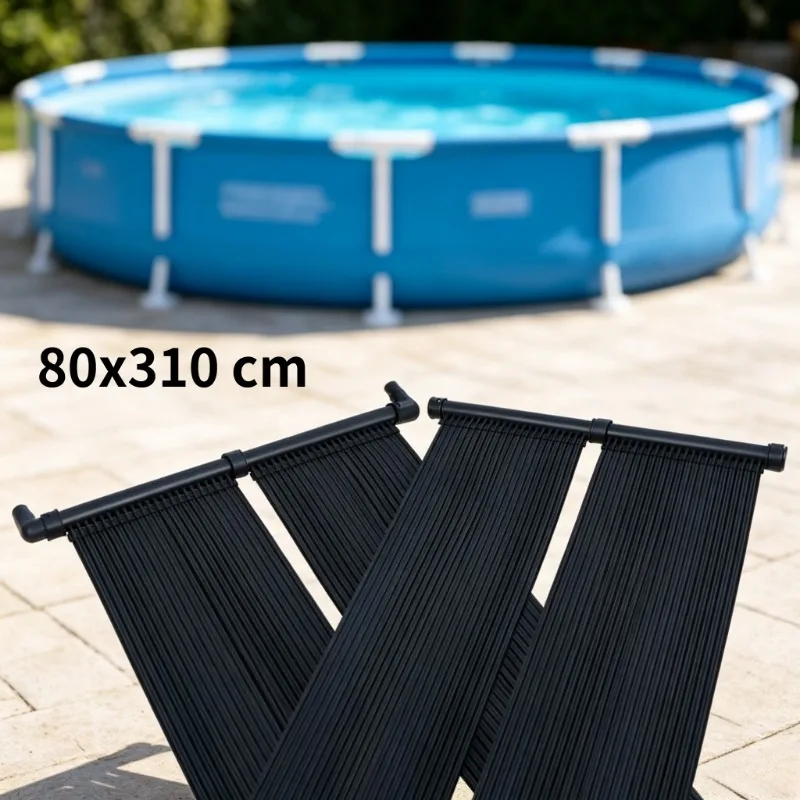 Panneau solaire de chauffage de piscine, 80x310 cm, chauffe-eau solaire pour piscine, robuste, durable pour piscine hors sol, accessoire de piscine