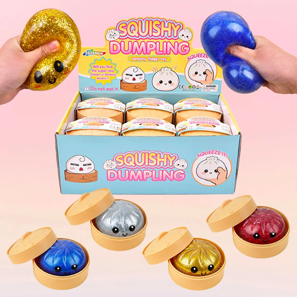 Übergroße Regenbogen-Dumpling-Squishies, weiche, langsam rückfedernde sensorische Quetschspielzeuge zur Linderung von Angstzuständen, Fidget-Stressball für ADHS und Autismus Image
