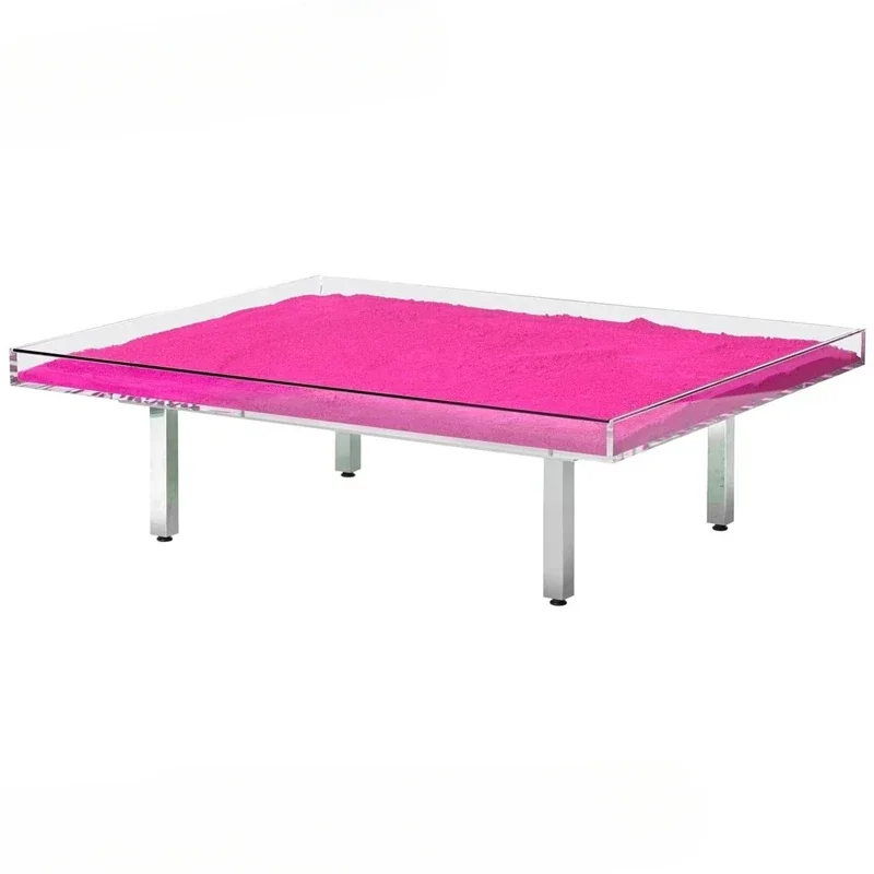 Table basse carrée en métal et acier inoxydable, art créatif, table à thé à vent moderne et minimaliste, salon