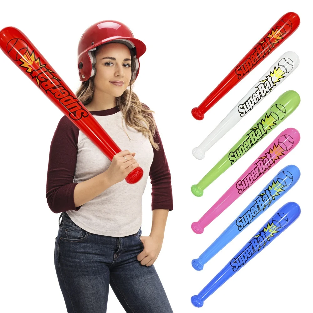 1 Stück/6 Stück/12 Stück Aufblasbare Baseballschläger für Indoor- und Outdoor-Spiele Perfekt für Partys, Unterhaltung und Feiern Image