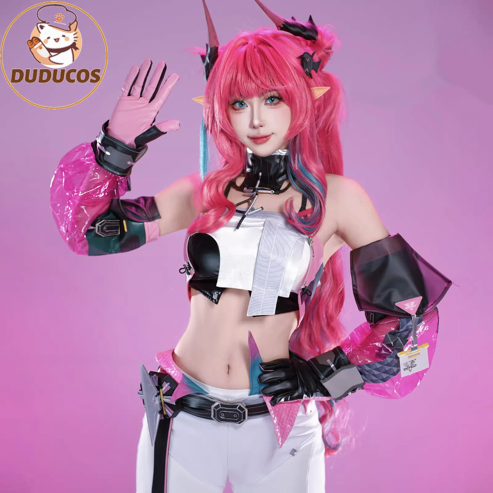DUDU-SR Yvonne von Arknights Yvonne Cosplay-Kostüm für Damen, Spiel-Halloween-Kostüme, Kleid