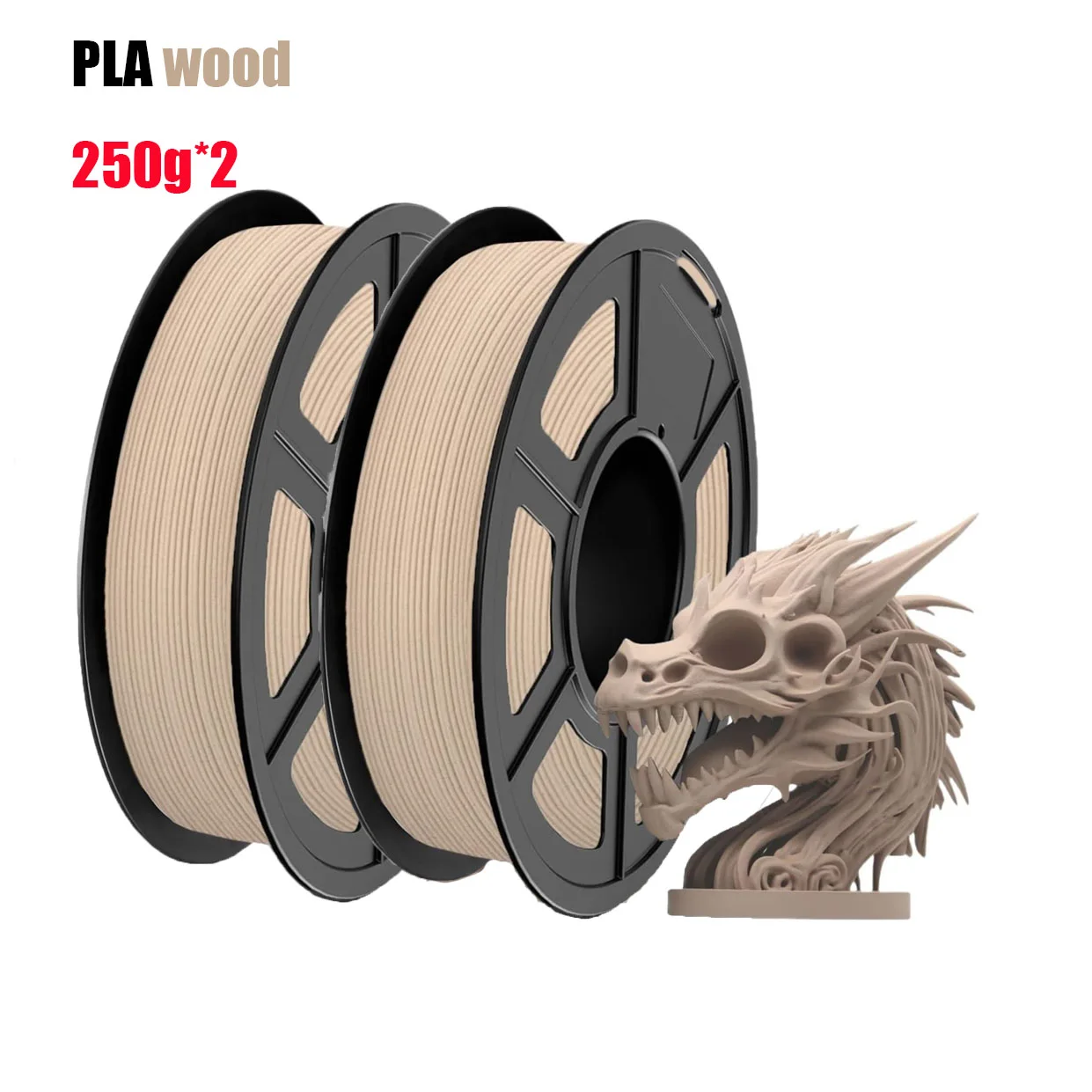 Holz-PLA 3D-Drucker Filament 1,75mm Hochpräzises Hochfestes PLA-Holzfilament 500g Image