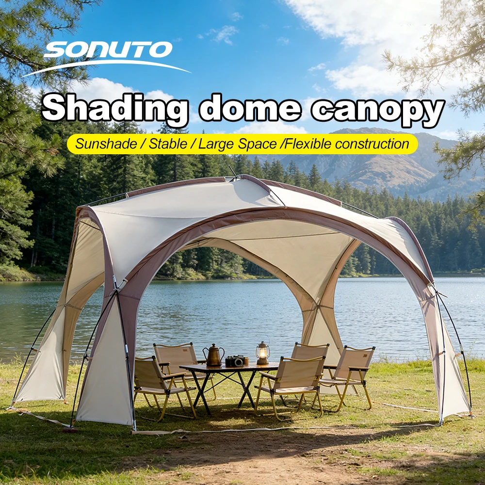 Sonuto Extra Großes Kuppelzelt Pop-up Camping Pavillon mit Moskitonetz Wasserdichter Sonnenschutz-Pavillon für Outdoor-Partys Image