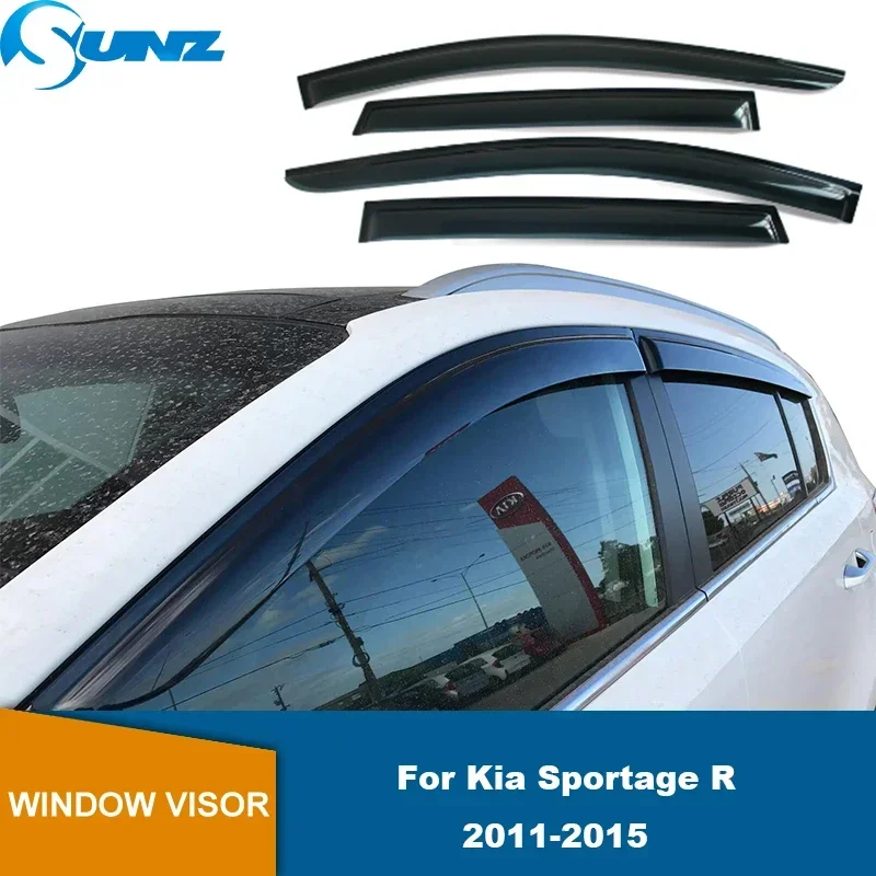 Fensterblende für Kia Sportage R 2011 2012 2013 2014 2015, Türblende, Wind, Regen, Sonnenschutz, Deflektor, Entlüftungsschutz, Markisenunterstand Image