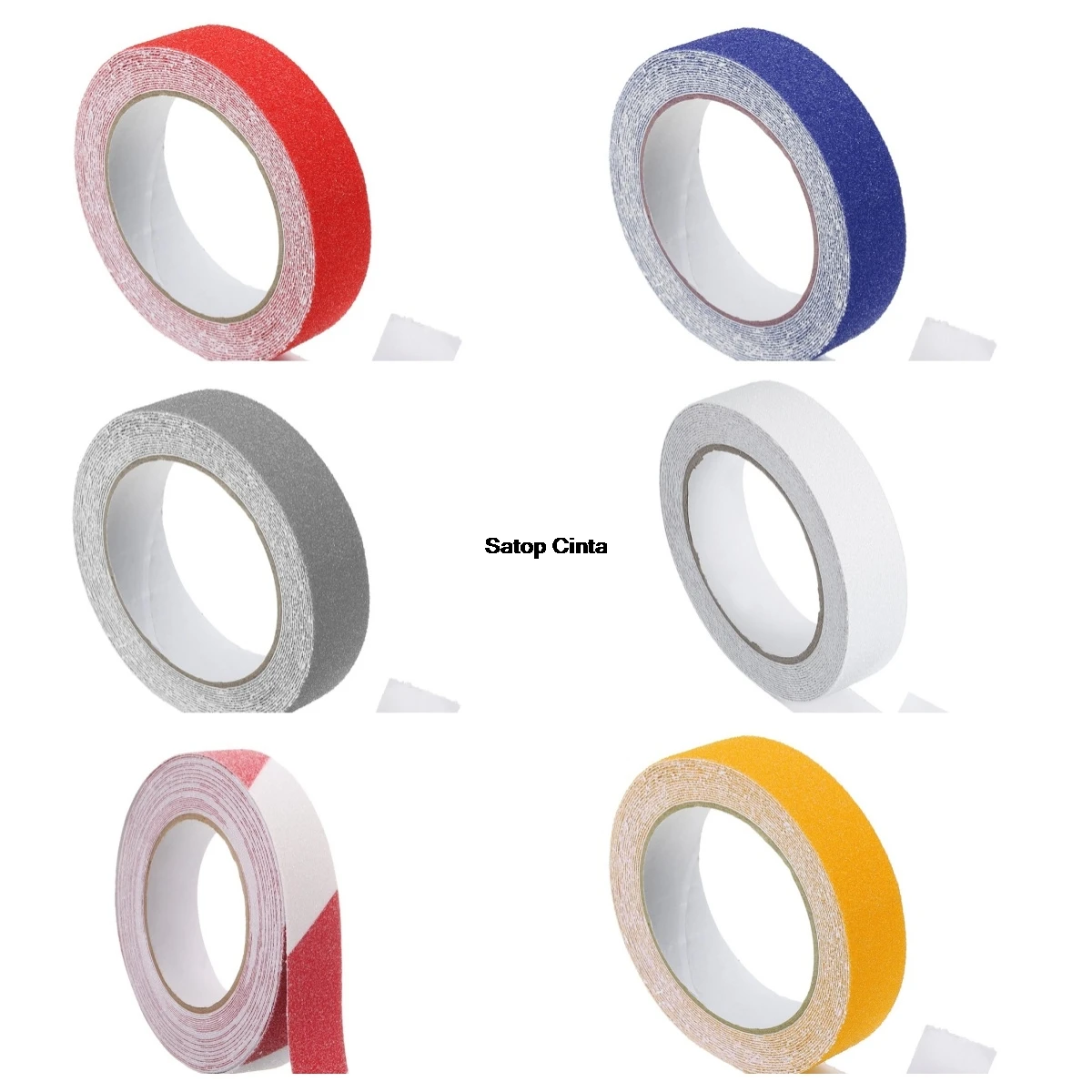 2,5 cm x 5 m Anti-Rutsch-Klebeband, weiß, rot, gelb, blau, wasserfest, rutschfest, selbstklebende Aufkleber für den Innen- und Außenbereich, Treppen, Badewannen, Boote