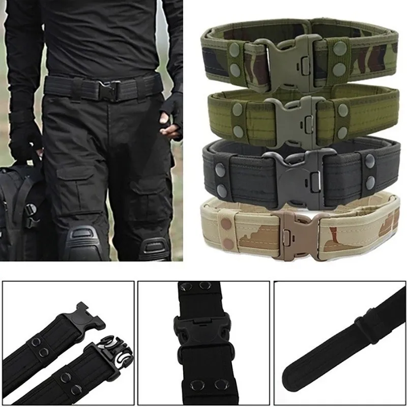 Taktischer Tarnungsgürtel, Canvas-Gürtel, Oxford-Stoff für Militärbegeisterte, Militär-Trainingsgürtel, EVA-Herren-Outdoor-Hosengürtel Image