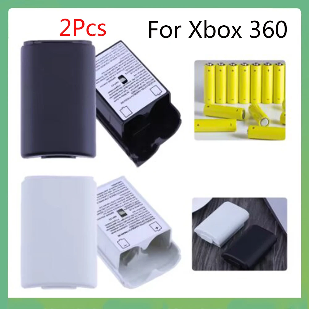 2Pcs For Xbox 360 Battery Cover Rechargeable Case Accessories For Xbox360 Wireless Controller Game Battery Case Holder Gamepad
