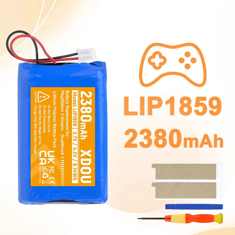PS3 Controller Battery,23800mAh LIP1359 Replacement Battery for Sony Playstation 3 Dualshock 3 CECHZC2E CECHZC2U Controller&USB