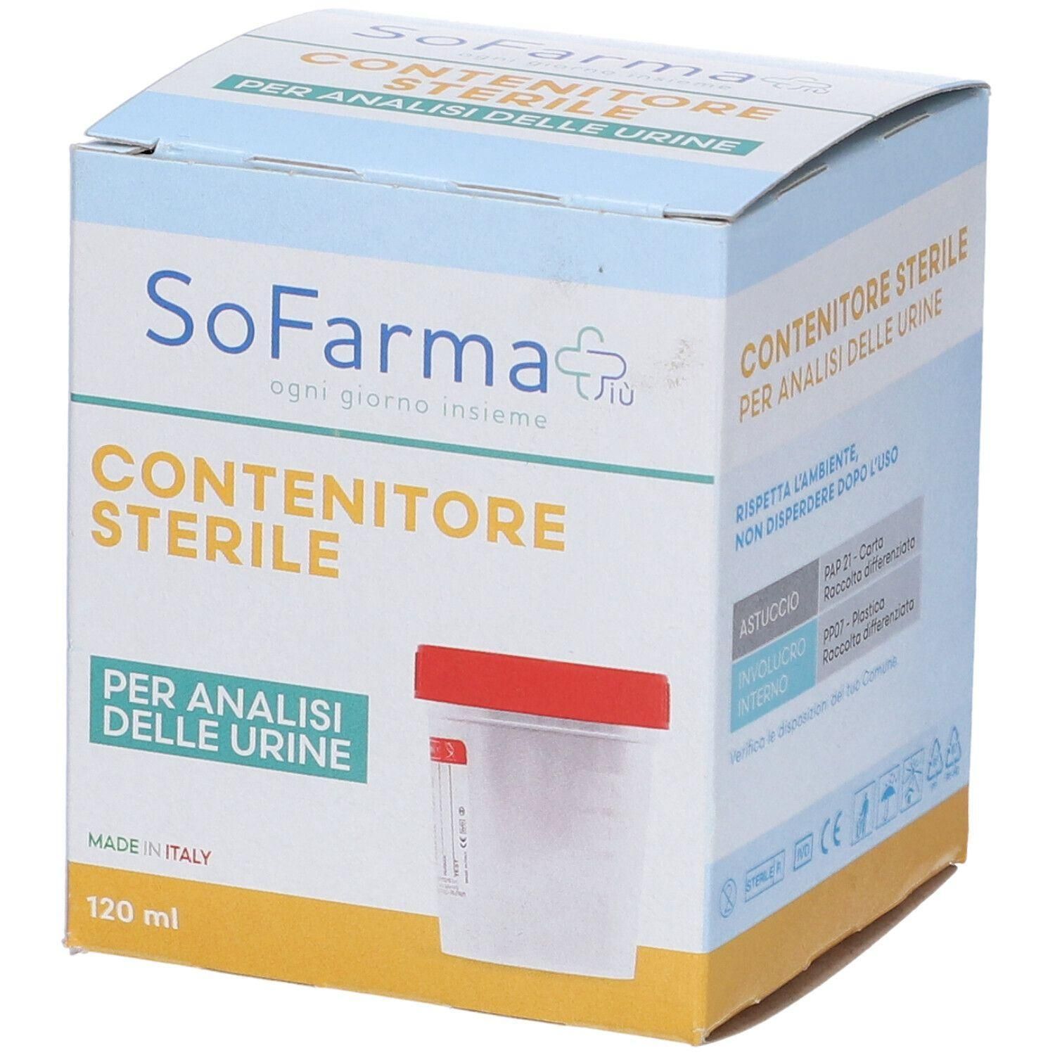 Sofarmapiu' Contenitore Urina In Polipropilene da 120ml 4x1 St
