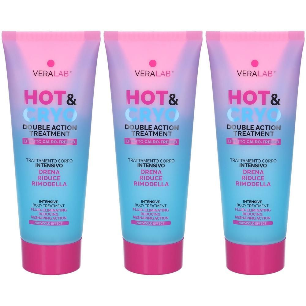 Veralab Hot & Cryo Trattamento Intensivo Corpo Gel Crema 3x200 ml