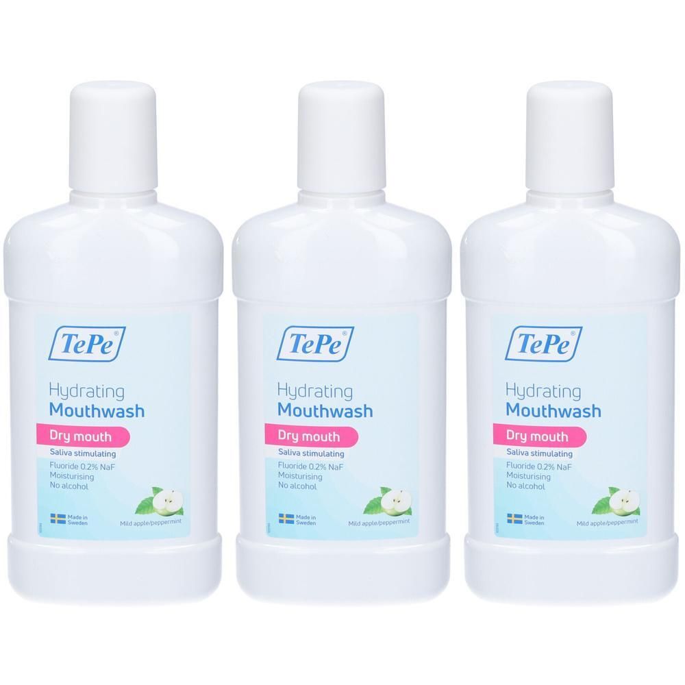 TePe Hydrating Collutorio Bocca Secca Mela E Menta Piperita Stimolante