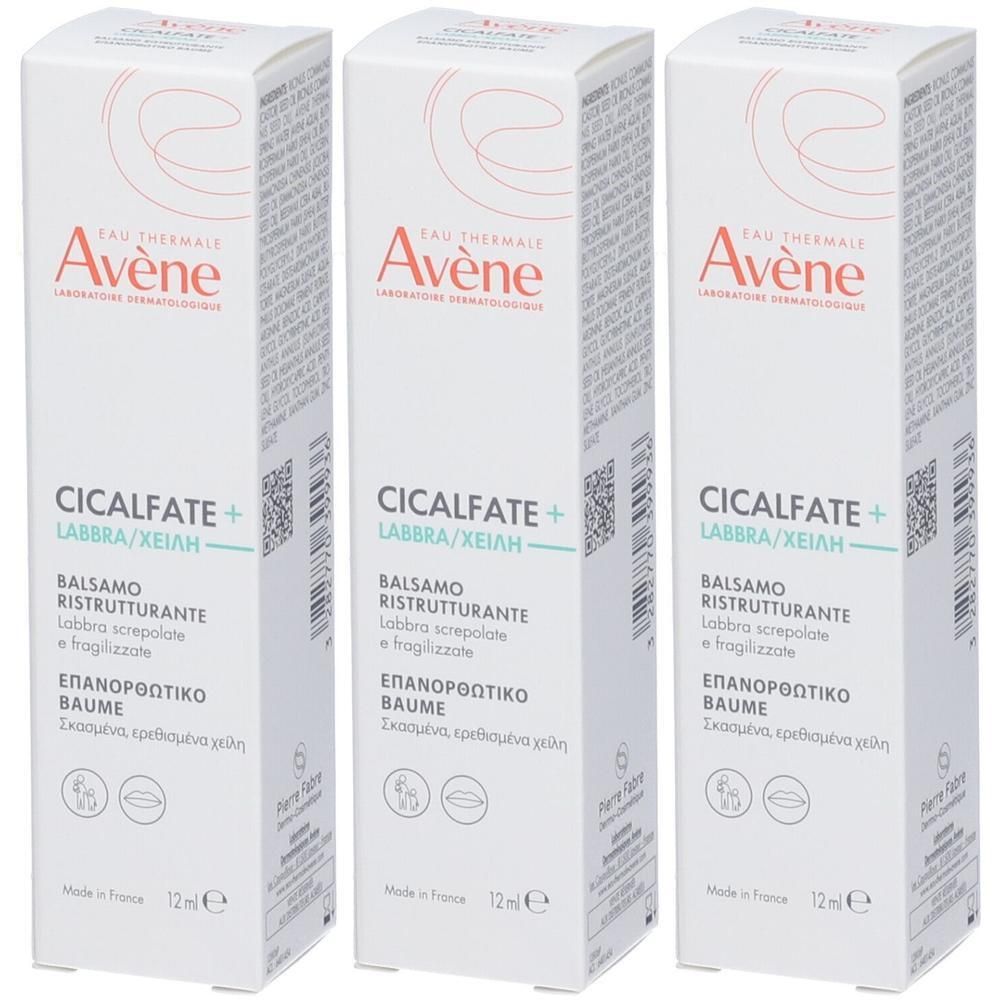 Eau Thermale Avene Cicalfate+ Balsamo Labbra 3x12 ml