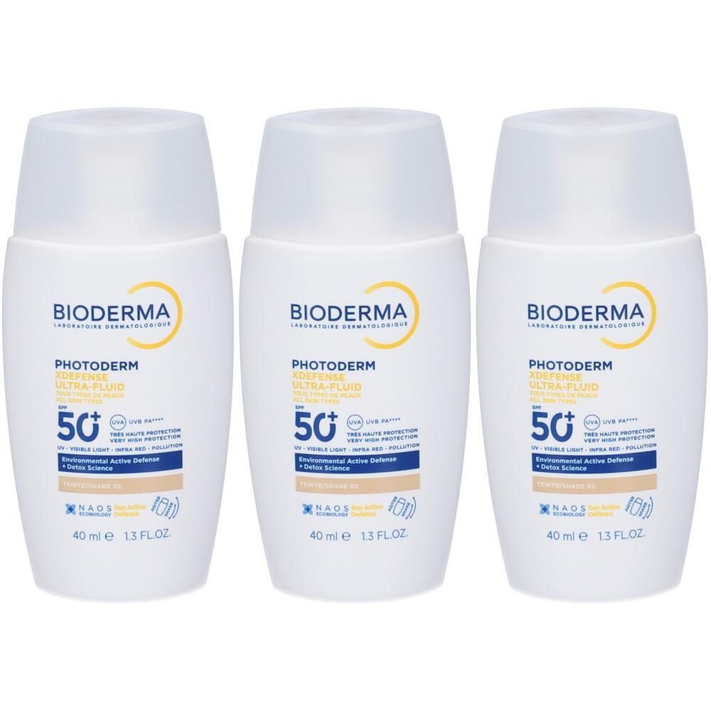 Bioderma Photoderm Xdefense Ultra-Fluid SPF50+ Tonalità 02 3x40 ml