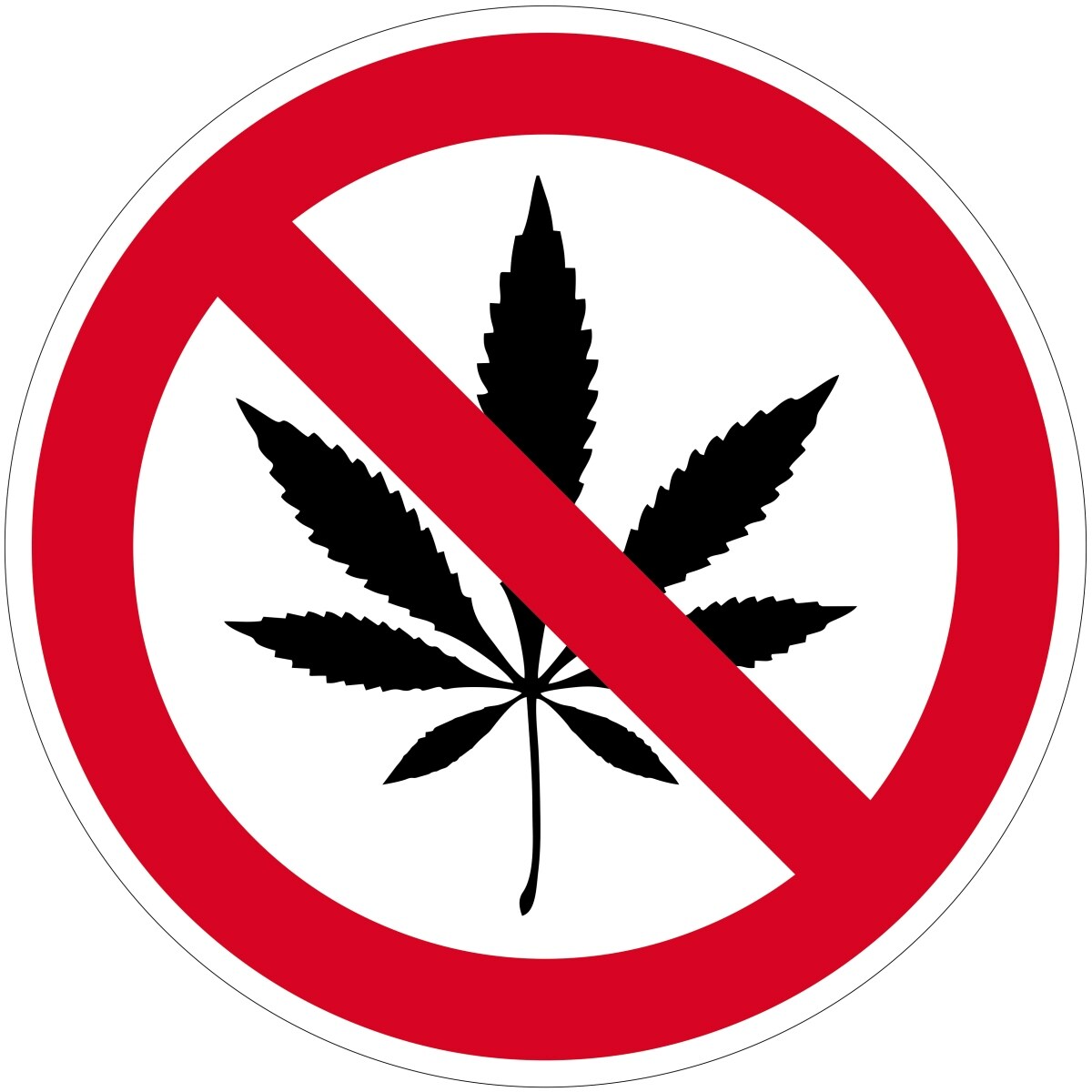 Contacto,Hinweis- /Verbotsschilder Cannabisverbot / 10 cm Image