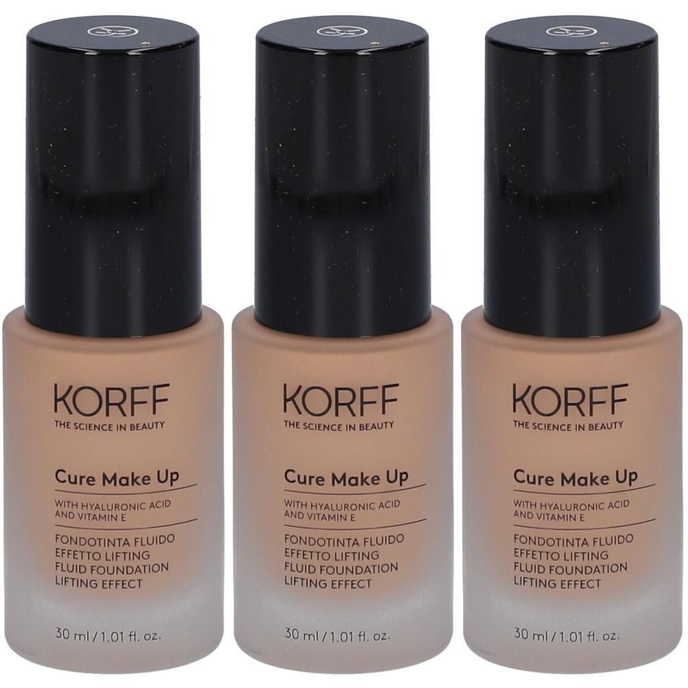 KORFF Cure Make Up Fondotinta Fluido Effetto Lifting 3x30 ml