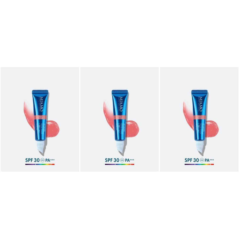 Miamo Lip Gloss Aging Defense SPF 30+ Tono Nude Gusto Prugna 3x15 ml