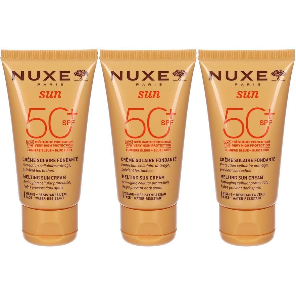 Nuxe Sun Crema Solare Anti-Età Viso SPF 50+ 3x50 ml