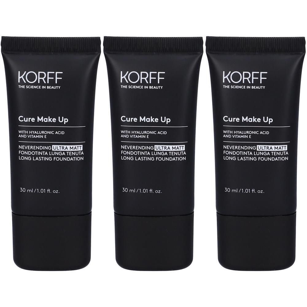 KORFF Make Up Fondotinta Neverend Ultra Matt 04 3x30 ml