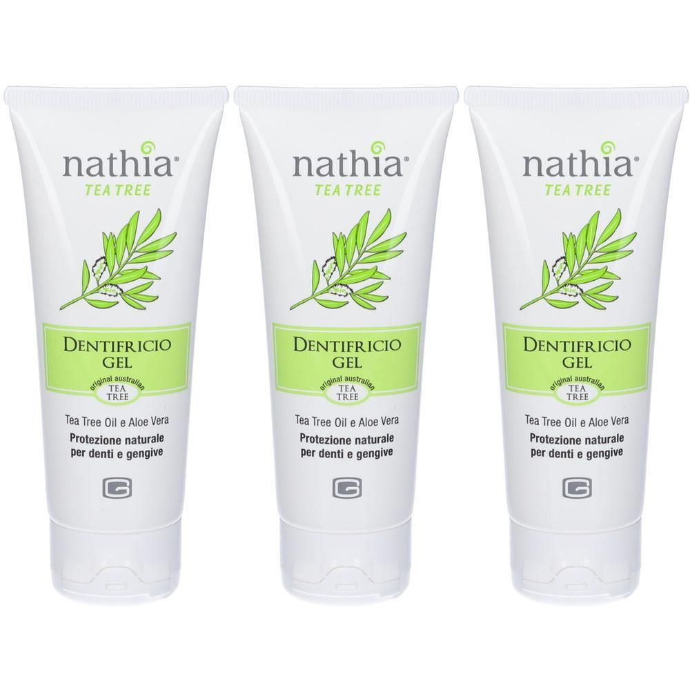 Nathia Tea Tree Dentifricio Gel 3x75 ml dentale