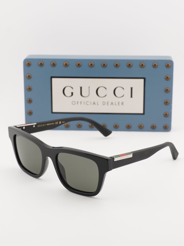 Gucci Accessories | Gucci Gg2089s 001 Square Sunglasses - Black\Grey | Color: Black/Gray | Size: 52 - 19 - 145